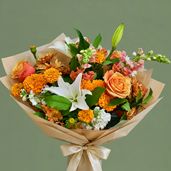 Pumpkin Spice Wrapped Bouquet