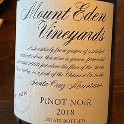 Mount Eden Vineyards, Pinot Noir, Santa Cruz Mountains 